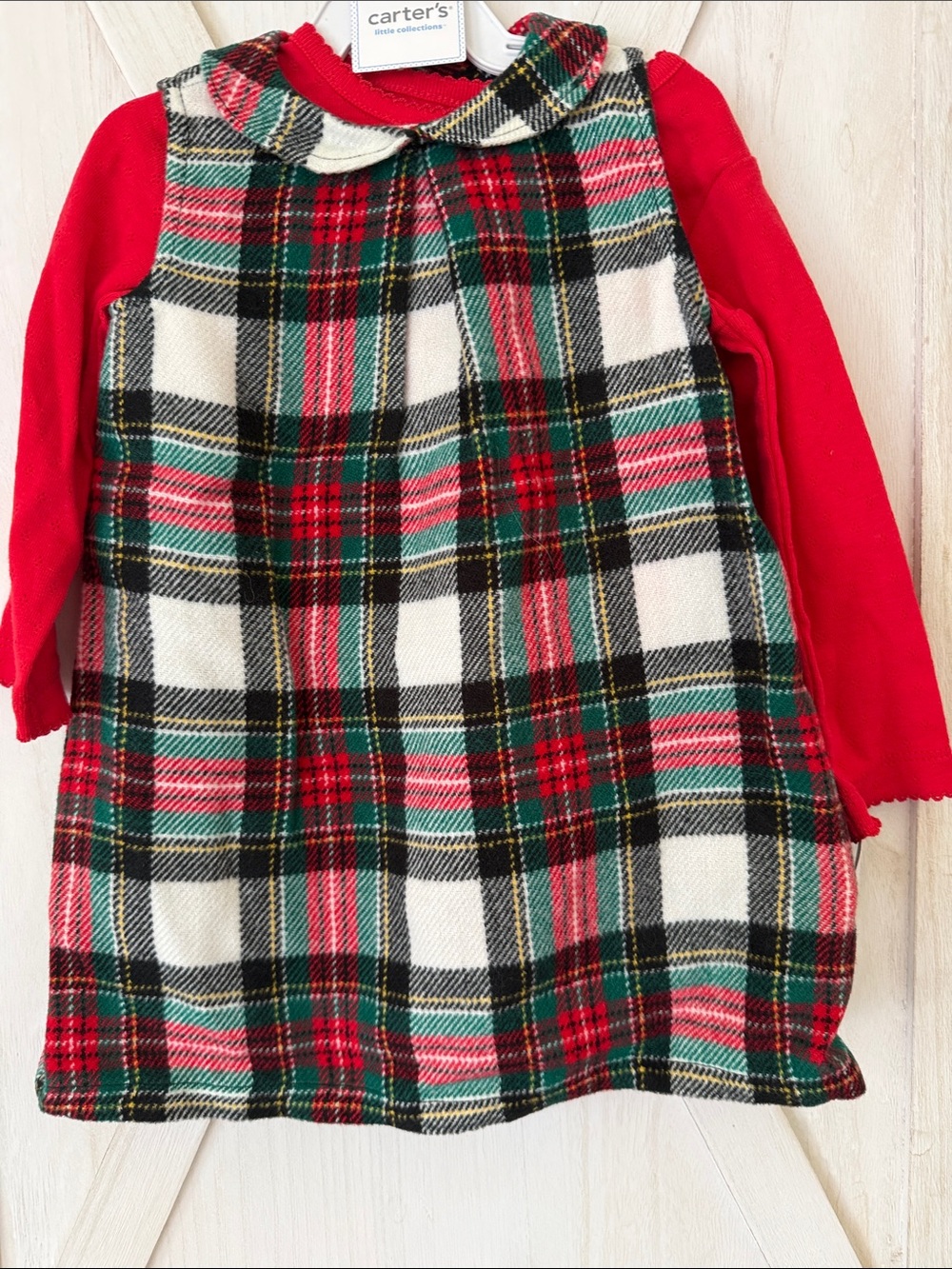 Carter's Red, Green & Cream Plaid Skirt